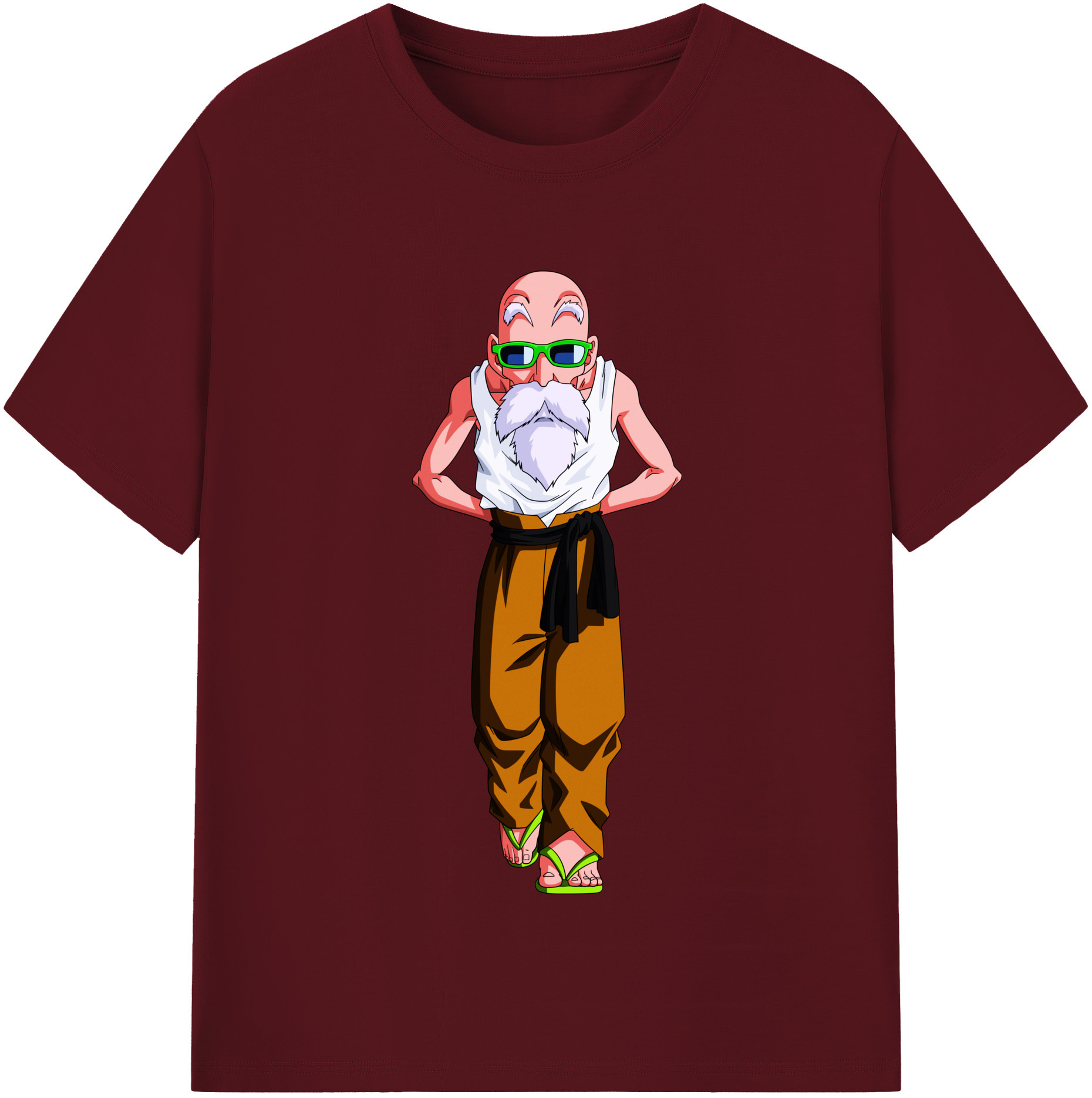 （画像用） ドラゴンボール 亀仙人（かめせんにん） DRAGON BALL Master Roshi Kame Sennin 綿100％半袖Tシャツ（フロントプリント）